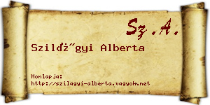 Szilágyi Alberta névjegykártya